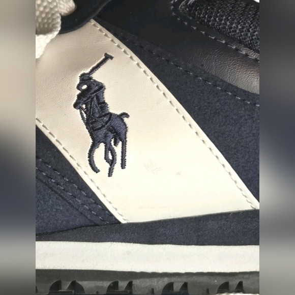 Polo Ralph Lauren Jogger Suede & Mesh Blue Sneakers US Men's Size 9.5 - Picture 6 of 10